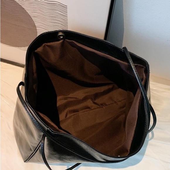 #77 LAST 1! Vegan Leather Brown casual Shoulder Computer work everyday handbag - Picture 4 of 6